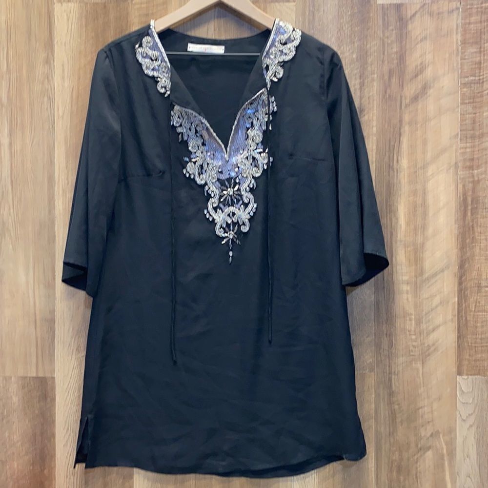 EYE OF THE NEEDLE - Black Dress with Sequins